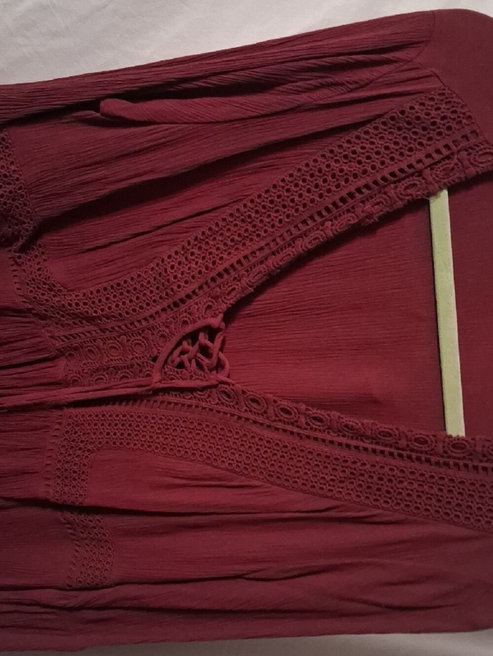 torrid Wine Crochet-Trim Peasant Tunic - Picture 3 of 3